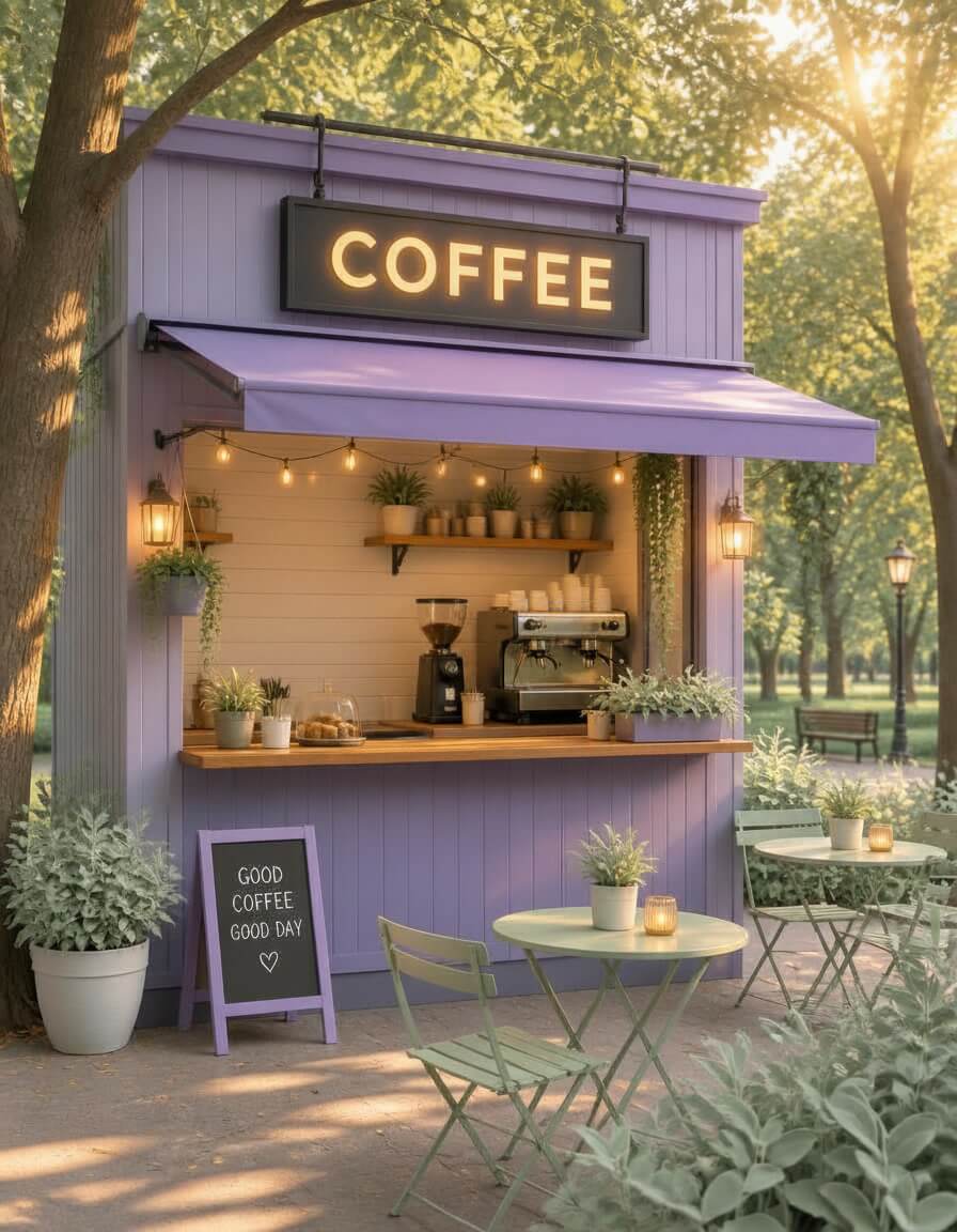 Вывеска кофейни с ровной читаемой надписью COFFEE